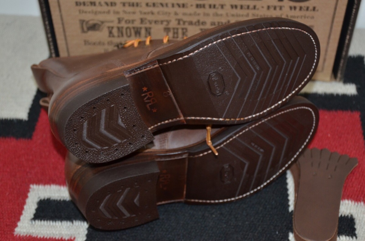 Ralph Lauren RRL Varick Made in USA Vintage Brown Leather Ralph Lauren RRL Varick Made in USA Vintage Brown Leather