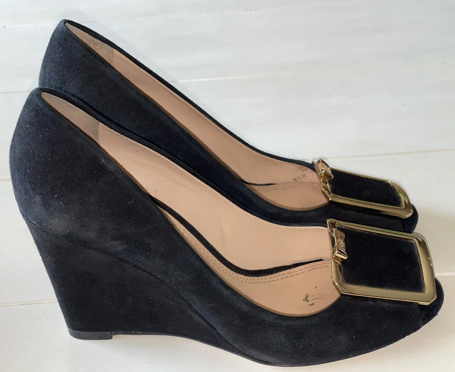 Cuneo punta aperta punta aperta nera Tory Burch taglia 8 5 donna