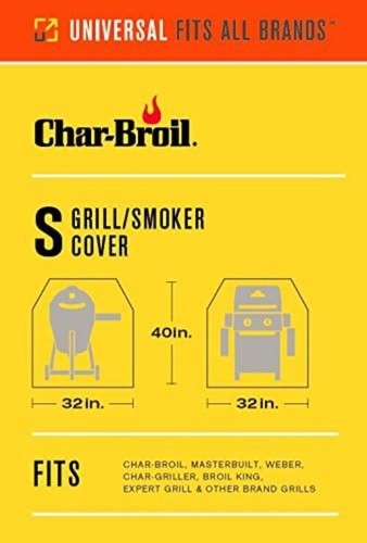 Char-Broil 4828737P04 Performance Grill and Smoker Cover Small , Black - Picture 3 of 4