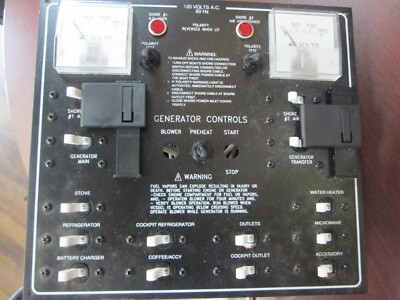 120 VAC 60HZ Generator Control Panel w/ 14 Carling Circuit Breakers | eBay