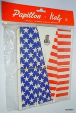 Vintage MOC 1976 Bi Centennial Stars Stripes Suspenders Milano Italy Papillon