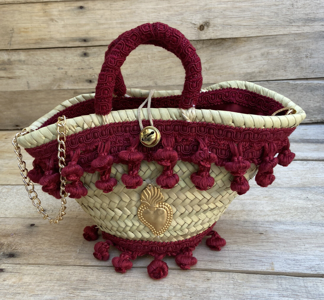 Coffa Siciliana Borse Paglia Decorate Mano Borse Paglia Siciliane