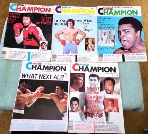 World Champion Magazine (Boxing) #1 to #5 Complete Run Muhammad Ali Covers RARE