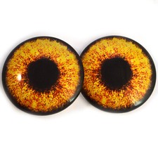 Glass Eyes: 40mm Hen Bird of Prey Chicken Realistic Taxidermy Jewelry Art Doll
