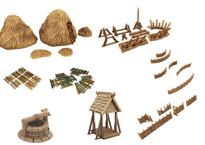 Tabletop Mittelalter Gelände Terrain 28 mm RPG - Horseheim
