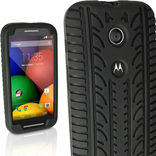 Negro Funda Neumático para Motorola E XT1021 Carcasa Case Cover eBay