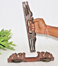 1870s Wooden Kartal Pair Indian Musical Percussion Instrument Hand-Cymbals