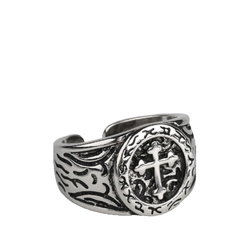 Tibetan Silver Rings without Stone for Men