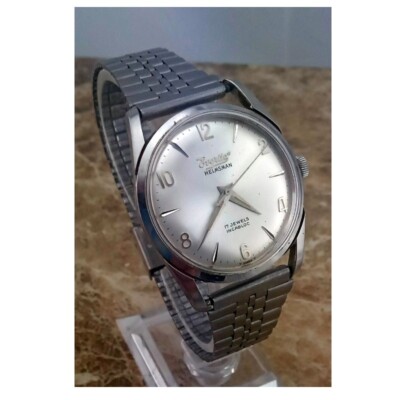 Retro - Edelstahl Everite Helmsman 17 Jewel Herren Armbanduhr ETA 2408 1965
