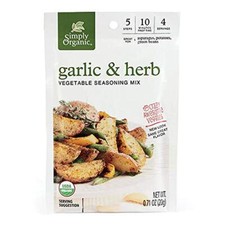 Simply Organic Garlic  Herb Vegetable Seasoning Mix, 0.71 Ounce