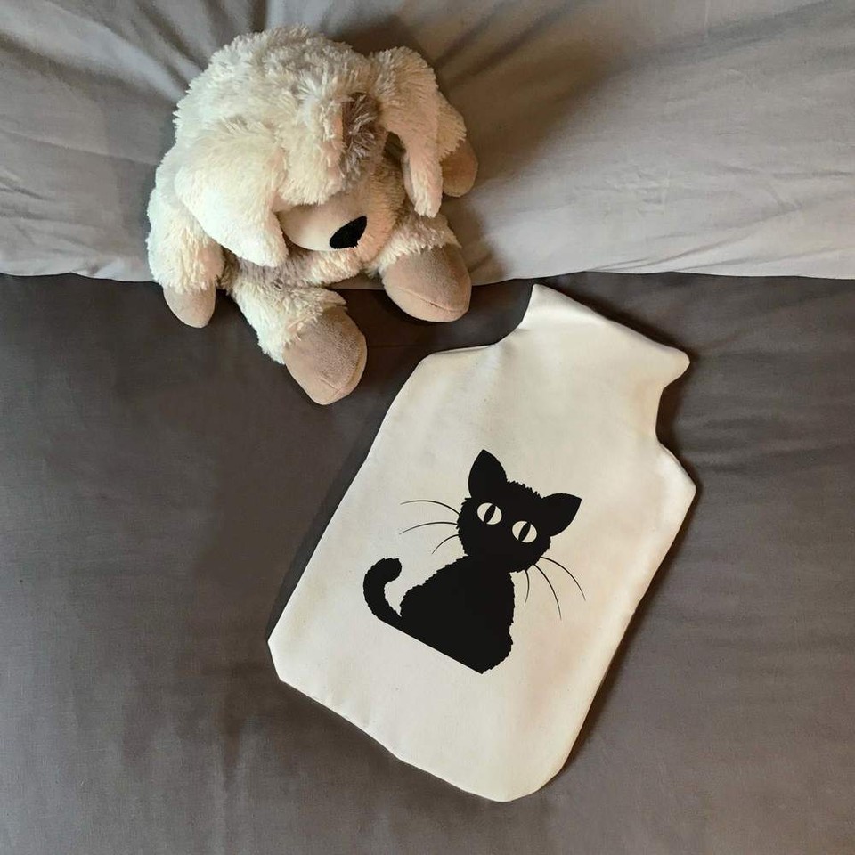 'Black Cat' Hot Water Bottle Cover (HW00005515) eBay