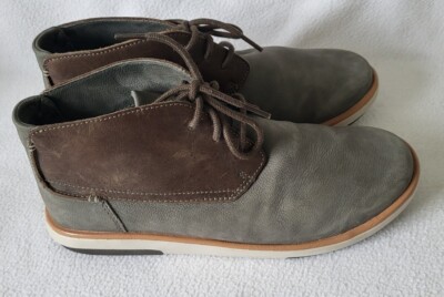 ラン OluKai Kalia Puki Men's Size 9 M Leather Gray Chukka Boots Husk