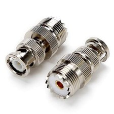 2 x UHF Female to BNC Connector Male RF Coax Coaxial Adapters TLS.eagle SO-239