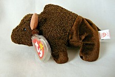 Retired Ty Beanie Baby "Roam" the Buffalo from 1998 P.E. Pellets- Mint Condition