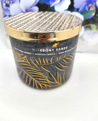 Bath and Body Works 3 Wick Candle White Barn Candle Holiday  Fall & Glitter Bag