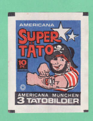 1970's Super-Tato  Americana Munchen Tatobilder  Unopened Pack Super Rare  Mint