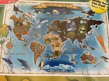 Melissa Doug 1500 Pc jigsaw Puzzle MAP OF THE WORLD 24x33 NEW Sealed