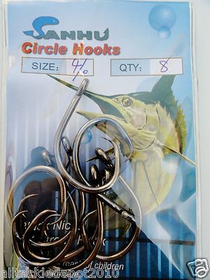 24 - 80 Circle Hooks 2X Strong 4/0 Black Nickel Finish Fishing Hooks | eBay 24 - 80 Circle Hooks 2X Strong 4/0 Black Nickel Finish Fishing Hooks | eBay