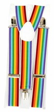 Rainbow Suspenders Clown Costume Accessory
