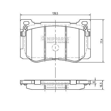 NIPPARTS N3600549 Bremsbelag VA für HYUNDAI Genesis online kaufen 