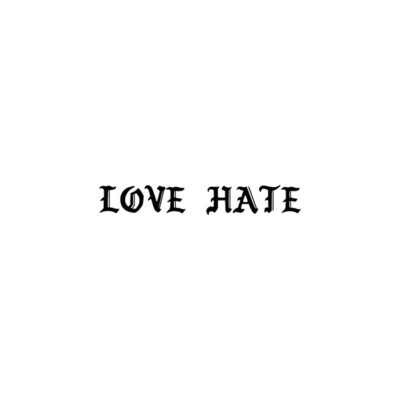LOVE HATE Finger semipermanent Tattoo wasserdicht hält 1 - 2 Wochen