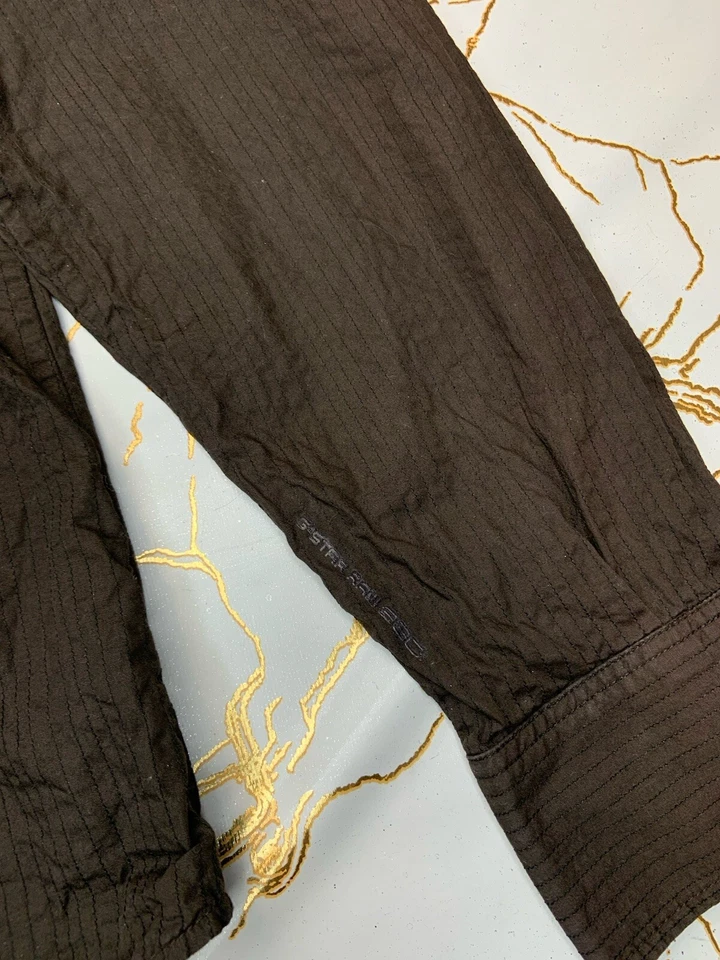 G-Star Raw Men Brown New Luxor Police Shirt Long Sleeves Size XL Logo - Image 4 of 4