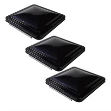 3 Pack Black 14" x14" Replacement Roof Vent Cover Camper RV Trailer Ventline BLK