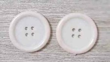white large plastic sewing buttons 4 holes 1 1/8 inch