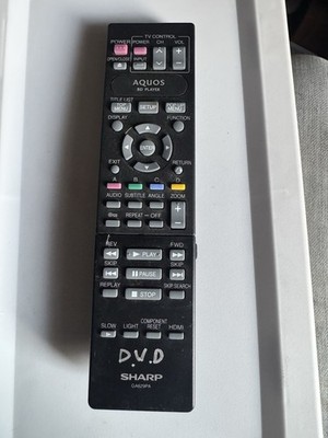 Original Genuine Sharp Aquos Blu Ray DVD Player Remote Control GA629PA Tested