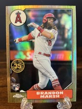 Topps Chrome Rookie Insert 35th Anniversary Brandon Marsh #87BC-18 Angels 1987