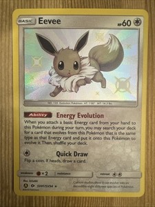 Eevee - SV41/SV94 - Pokemon Hidden Fates Sun & Moon Shiny Rare Card NM