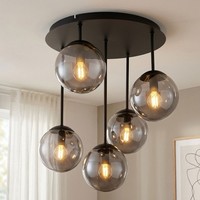Deckenlampe Deckenleuchte Wohnzimmerlampe Glas Kugel KüChenlampe LED H 51 Cm