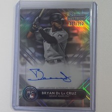 Topps Bowman Sterling Rookie Autographs Bryan De La Cruz Marlins Refractor /150