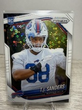 2025 Panini Prizm T.J. Sanders White Disco Prizm #338 (RC) Buffalo Bills