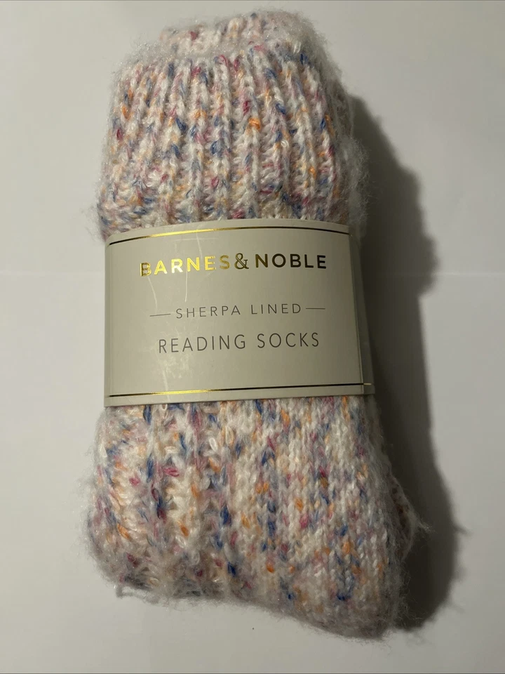 Barnes & Noble Sherpa Lined Reading Socks NWT Cozy Warm & Colorful Gift Idea - Image 2 of 4