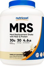 Nutricost Meal Replacement Shake Powder (Vanilla) 4.6 LBS - 30g of Protein 10.43 per gallon