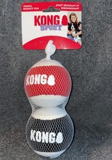KONG Sport Tennis Balls Large 2 Pack Tough Bounce No Squeak Dog Fetch Toy