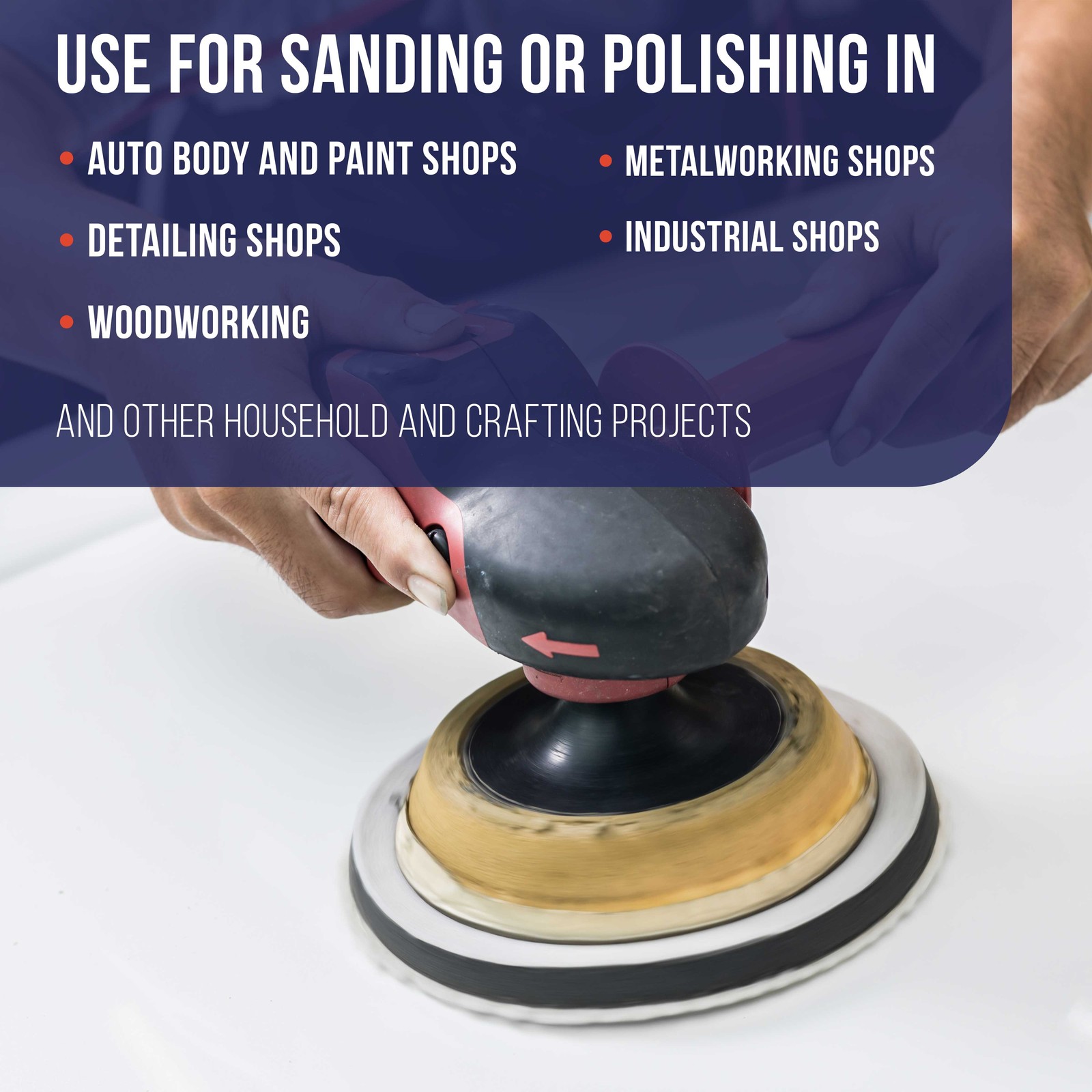 6" x 7/16" 10mm Thick Soft Density Interface Pad for DA Polishers, Sanders Discs