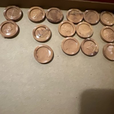 Beginning backgammon tan checkers lot of 15 Read  