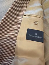 Ermenegildo Zegna Checkered Sports Coat Blazer Cashmere/silk