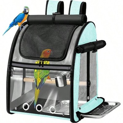 Bird Carrier Bag With Stainl Steel Mesh Bird Travel Cage With Stand Easy