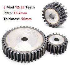 5M Mod 5 Spur Gear C45 Steel 12 - 35 Tooth Motor Pinion Transmission Gear Flat