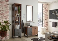 BadmöBel-Set Detroit 3-Teilig Stirling Oak Schiefer 140Cm