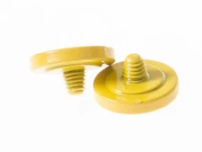 [UNUSED] Screw-in soft release shutter button brass recessed type yellow JAPAN