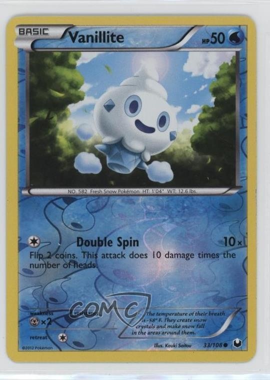 Vanillite Reverse Foil Pokemon Black & White Dark Explorers #33