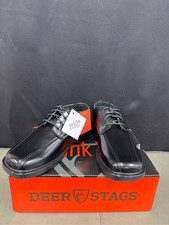 Deer Stags Little and Big Boys Gabe Lace-Up Dress Comfort Shoe - Black - 1W Yout