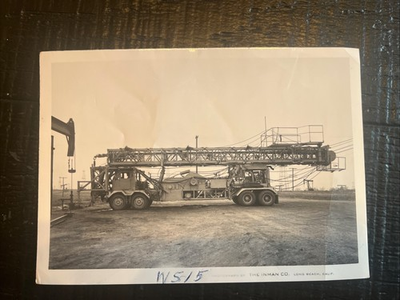 #ad 1950s Truck Mounted Oil Drilling Workover Rig 5x7 Professional Photo Inman Co $24.95