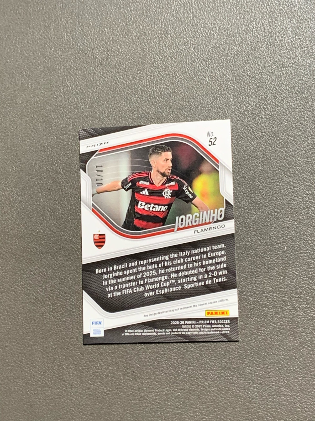 2025 Prizm FIFA JORGINHO Gold Breakaway /10 view 2
