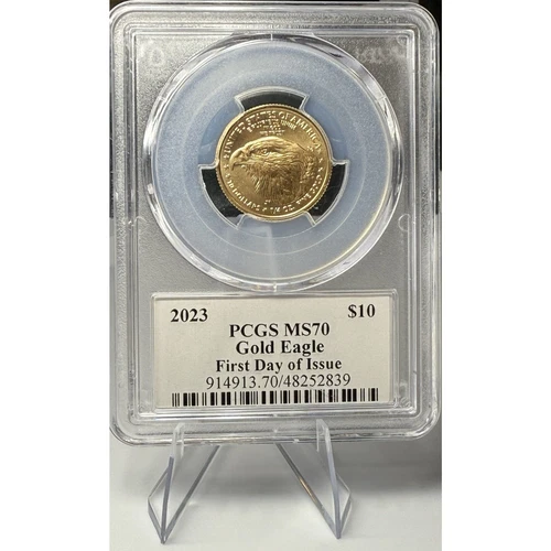 2023 $10 PCGS MS70 Gold Eagle First Day Of Issue David Hall Hand Signed