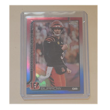 2025 Topps Chrome Joe Burrow Red White Blue #61 Bengals Football Card